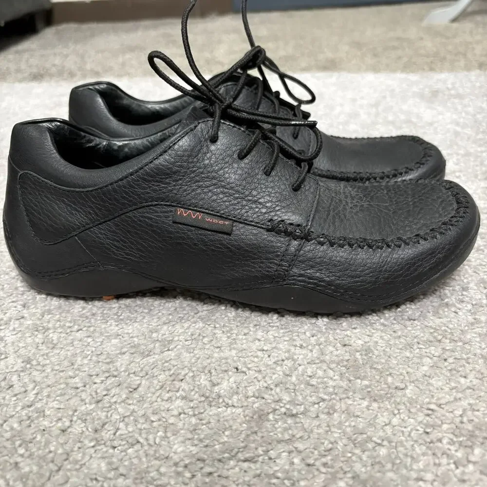 Wolverine Mens Lace Up Black Leather Work Shoe Sneaker Size 8M W07-252